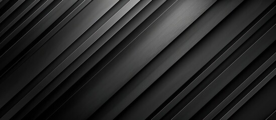 Obraz premium Abstract Diagonal Pattern of Black Metallic Stripes