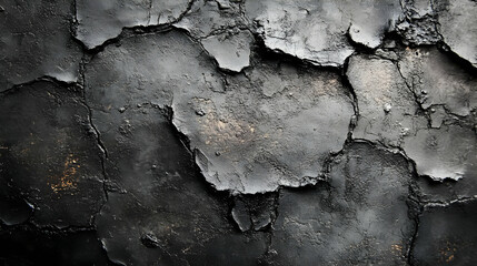 Cracked Dark Surface Texture: Abstract Art Background, Design Element