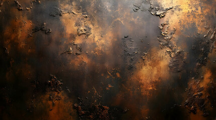 Textured Metal Background: Dark Brown & Gold Abstract Design