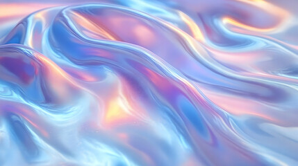 Obraz premium Iridescent Waves: Shimmering Pastel Abstract Texture Background
