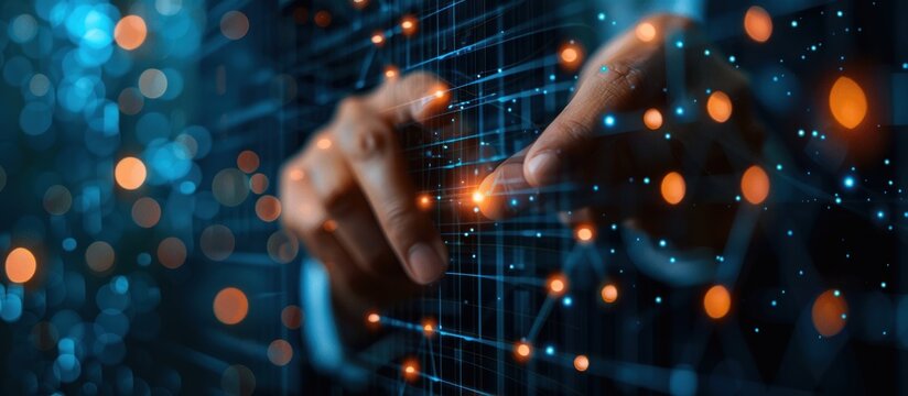 digital map of the world with glowing stock market graphs and charts, representing global trading in an abstract composition.