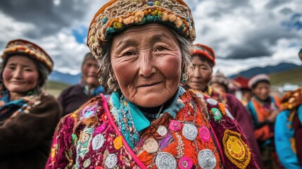 Obraz premium Traditional festivals in remote villages, capturing rare cultural celebrations