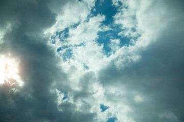 Beautiful scene of mysterious clouds.