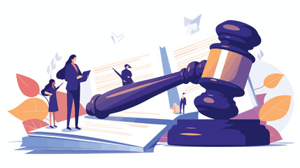 Debt Law Penalty Unpaid Fine Payment Icon Vector Illustration