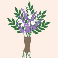 bouquet of lilac flower illustration