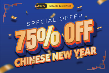 a poster for special offer chinese new year with a blue background