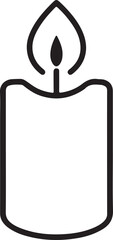 Candle Vector Silhouette , Candle Line Art
