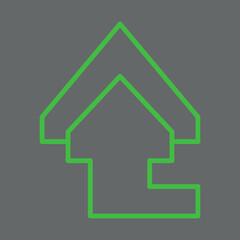 Curved Arrow Upicon Design