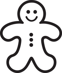 Gingerbread Man Vector Silhouette , christmas gingerbread person