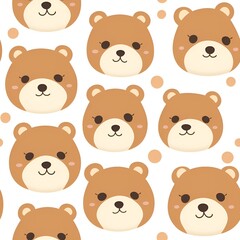 Seamless pattern bear background 