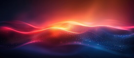 Abstract Red and Blue Digital Wave