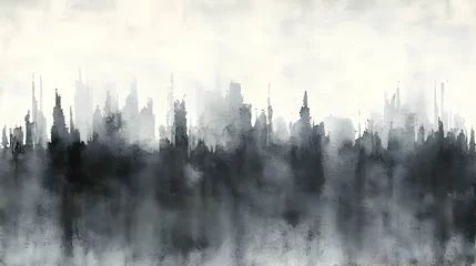 Cityscape Watercolor: Abstract Urban Skyline Painting