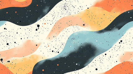 Obraz premium Abstract landscape seamless pattern with soft waves