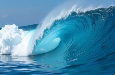 big blue wave background, sea