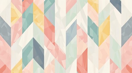 Abstract geometric pattern featuring pastel colors in a zigzag design.