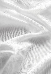 White abstract dot wave design on a monochrome gradient background, evoking tranquility Close up of fiberglass cloth composed into a wrinkled pattern , Can be used as a background  