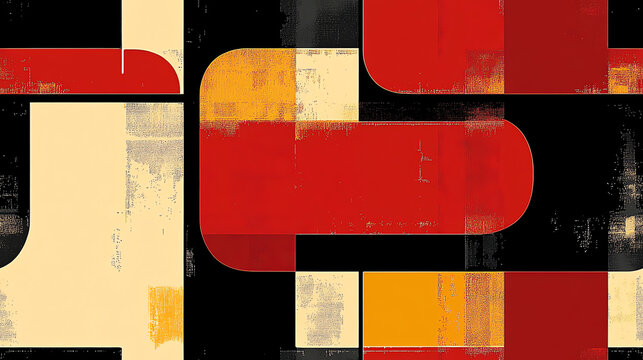 Abstract geometric seamless pattern in constructivist style