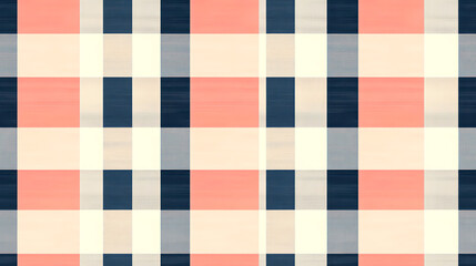 Soft plaid seamless pattern in pink and navy