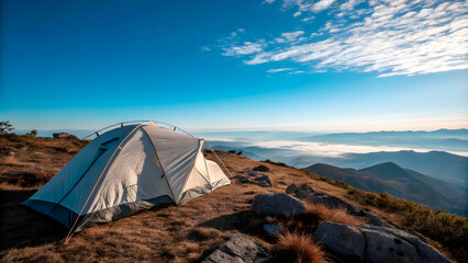 camping in the mountains