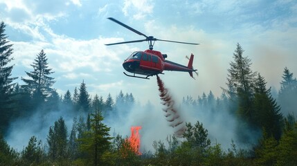 Firefighting efforts for wildfires, containing and controlling widespread forest fires
