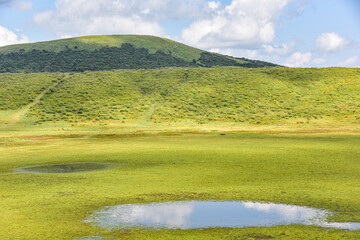 Kusasenri is a vast grassy plain in Kumamoto Kyushu Japan