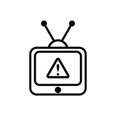 Icon warning tv