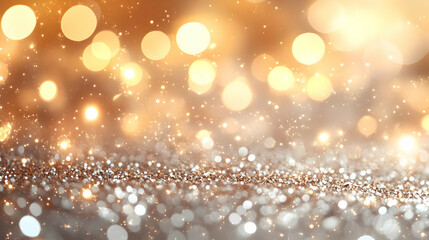 Fototapeta premium Sparkling Glitter Lights Shimmering Background Celebration