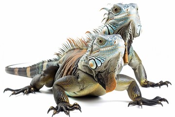 Obraz premium two iguanas close up