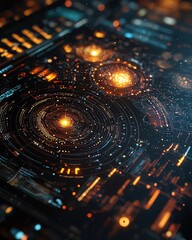 Futuristic digital interface design