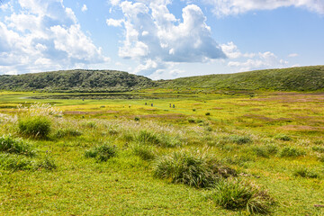 Kusasenri is a vast grassy plain in Kumamoto Kyushu Japan