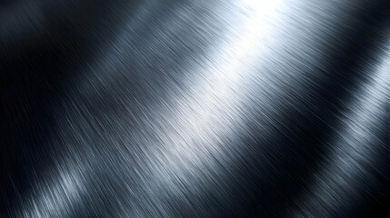 Brushed Metal Texture: Light Reflects on Steel Surface