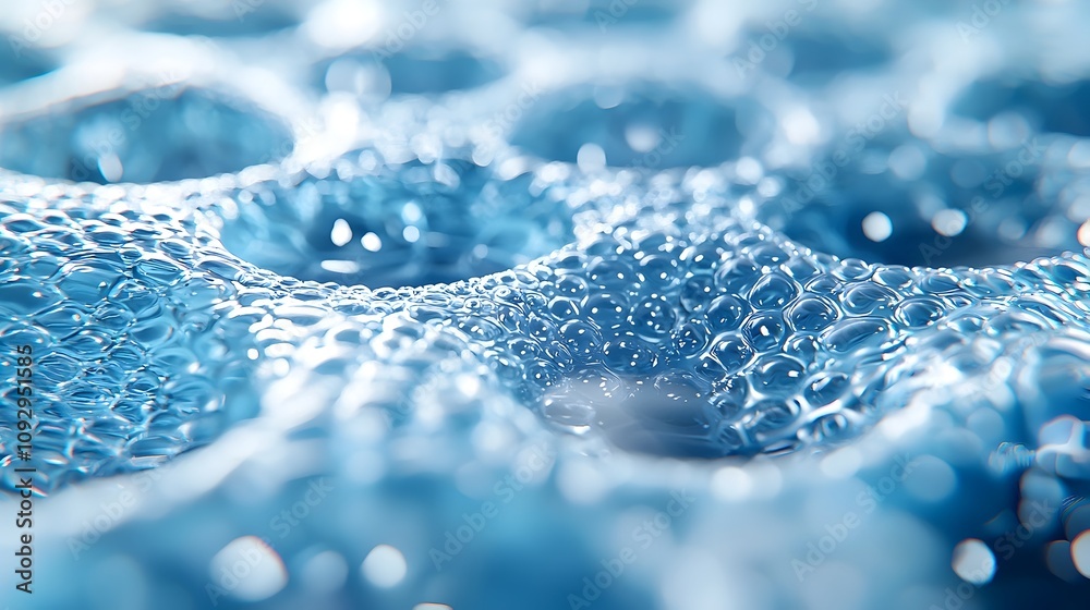 Poster close up view of a water filter s internal structure highlighting the intricate fibrous texture and 