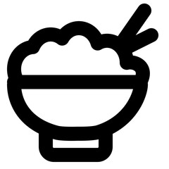 illustration of a bowl with a sign