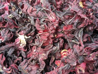 Hibiscus sabdariffa or roselle fruits