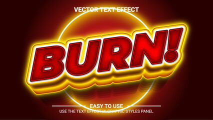 3d burn fire editable text effect