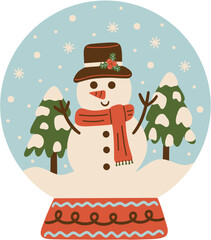Snowman in Snow Globe