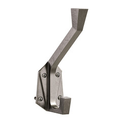 A metal hook is attached to a wall