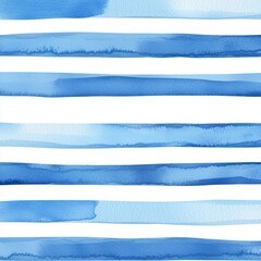A blue and white striped background with blue paint strokes