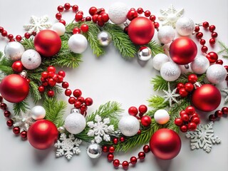 Bright festive garland jewelry in red and white, perfect for holiday decor and gift ideas, adding a cheerful touch to your Christmas celebrations.