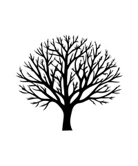 Obraz premium Tree silhouette Vector illustration