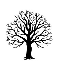 Obraz premium Tree silhouette Vector illustration