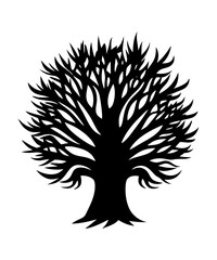 Tree silhouette Vector illustration