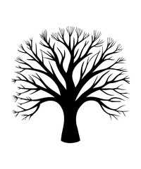 Tree silhouette Vector illustration