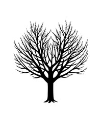 Obraz premium Tree silhouette Vector illustration
