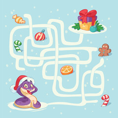 Maze vector illustration for kids