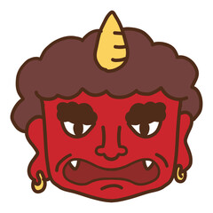 赤鬼の顔