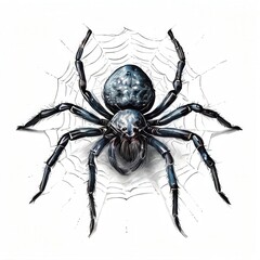 Obraz premium the AI Image Generator, Intricate Spider and Web Illustration
