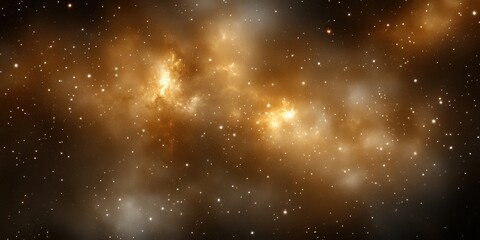 Cosmic Nebula with Stars and Gas Clouds