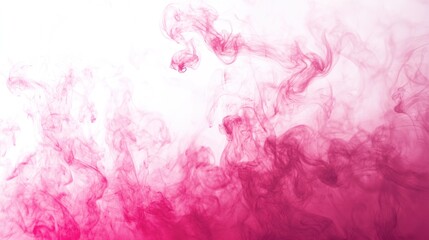 Fototapeta premium A soft blend of pink smoke swirling against a light background, creating an ethereal effect.