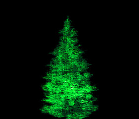 Christmas Tree Wallpaper, Christmas Card, Winter Background, Watercolor Texture